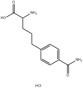 α-氨基-4-(氨基甲酰基)苯戊酸盐酸盐(1:1) 结构式