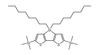 4,4-二辛基-2,6-双(三甲基硅基)-4H-硅咯并[3,2-b:4,5-b']二噻吩 结构式