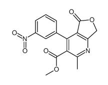 methyl 2-methyl-4-(3-nitrophenyl)-5-oxo-5,7-dihydrofuro[3,4-b]pyridine-3-carboxylate 结构式