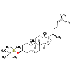 [(3β)-胆甾-5,24-二烯-3-基氧基](1,1-二甲基乙基)二甲基硅烷 结构式