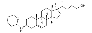 Chol-5-en-24-ol, 3-[(tetrahydro-2H-pyran-2-yl)oxy]-, (3β)- 结构式