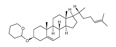 2-[(3β)-Cholesta-5,24-dien-3-yloxy]tetrahydro-2H-pyran 结构式