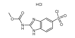 氨基甲酸[5-(氯磺酰基)-1H-苯并咪唑-2-基]甲酯盐酸盐 结构式