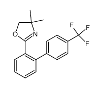 Oxazole, 4,5-dihydro-4,4-dimethyl-2-[4'-(trifluoromethyl)[1,1'-biphenyl]-2-yl]- 结构式