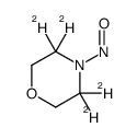 N-亚硝基吗啉-d4 结构式