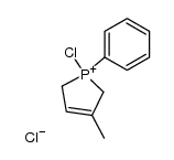 1-氯-3-甲基-1-苯基-2,5-二氢-1H-磷杂环戊-1-鎓氯化物 结构式