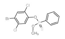 O-甲基-O-(4-溴-2,5-二氯苯基)苯基硫代磷酸酯 结构式