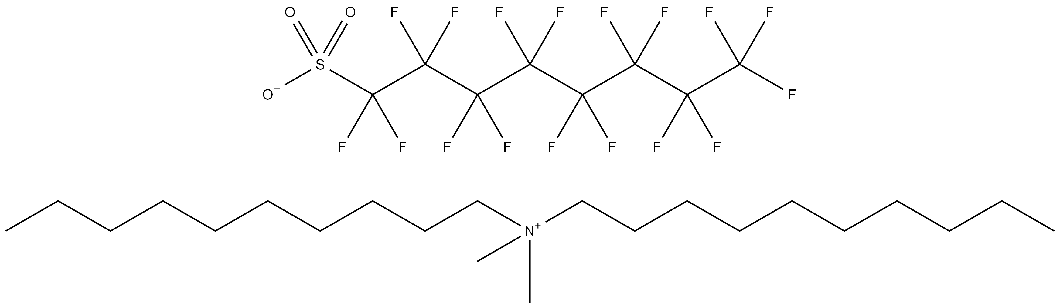 全氟辛烷磺酸二癸基二甲基铵 结构式