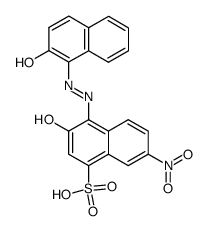 3-羟基-4-((2-羟基萘基)偶氮)-7-硝基萘-1-磺酸 结构式