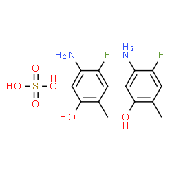 5-氨基-4-氟-2-甲基苯酚硫酸盐 结构式