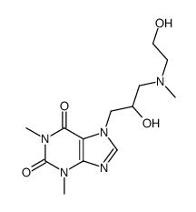 7-(2-羟基-3-(2-羟乙基-N-甲氨基)丙基)茶碱 结构式