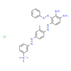 3-[[4-[[二氨基(苯偶氮基)苯基]偶氮]-2-甲苯基]偶氮]-N,N,N-三甲基苯胺鎓氯化物 结构式