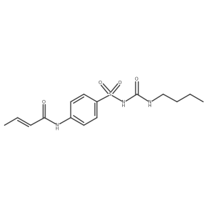 1-丁基-3-（N-巴豆酰对氨基苯磺酰）脲 结构式