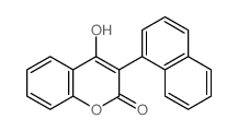 3-(1-萘基)-4-羟基香豆素 结构式
