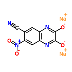 7-硝基-2,3-二氧代-1,2,3,4-四氢喹喔啉-6-甲腈二钠盐 结构式