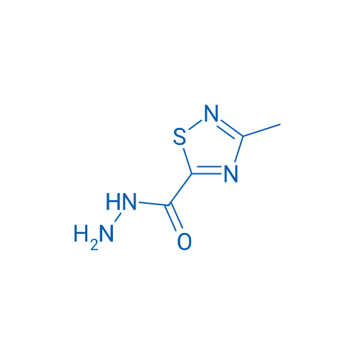 3-甲基-1,2,4-噻二唑-5-甲酰肼 结构式