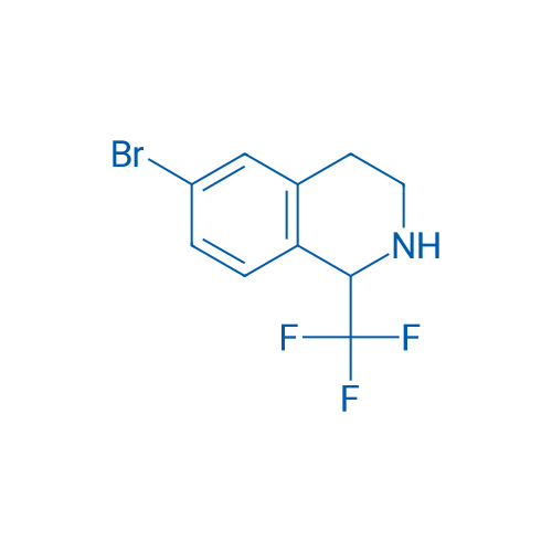 6-溴-1-(三氟甲基)-1,2,3,4-四氢异喹啉 结构式