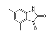 4,6-二甲基吲哚啉-2,3-二酮 结构式