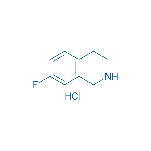 7-氟-1,2,3,4-四氢异喹啉盐酸盐 结构式