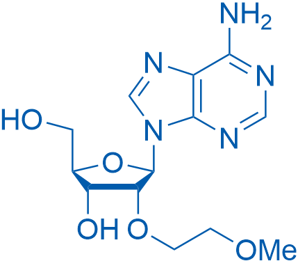 2'-O-(2-甲氧乙基)腺苷 结构式