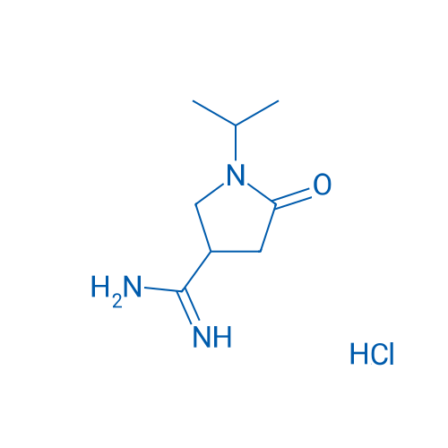 1-异丙基-2-氧代吡咯烷-4-甲脒盐酸盐 结构式