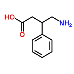 (S)-4-氨基-3-苯基丁酸 结构式