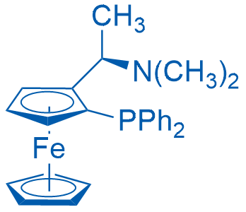 (R)-N,N-二甲基-1-[(Sp)-2-(二苯基膦基)二茂铁基]乙胺 结构式