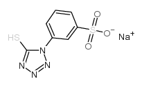 3-(5-巯基-1-四唑基)苯磺酸钠 结构式