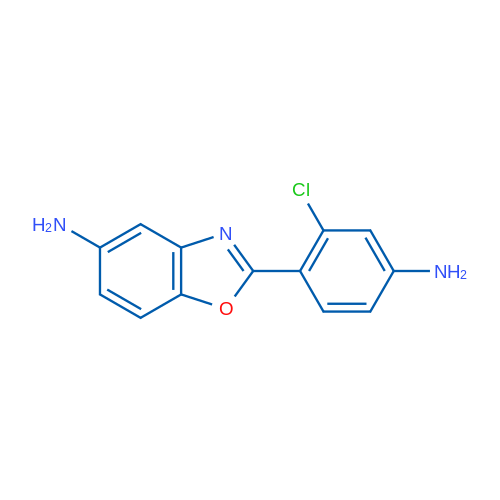 5-氨基-2-(2'-氯-4'-氨苯基)-苯并唑 结构式