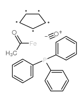 (S)-(+)-乙酰-环戊二烯基铁羰三苯基膦配合物 结构式