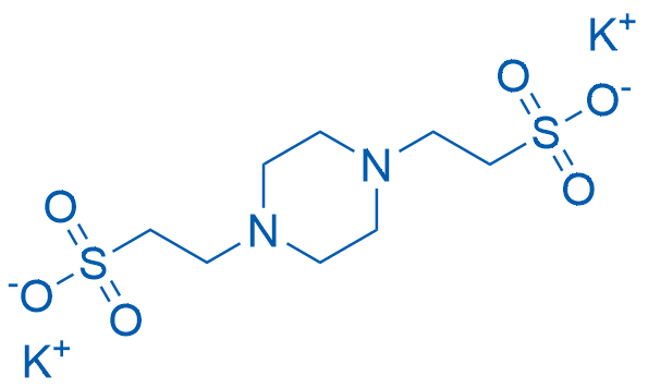 2,2'-(哌嗪-1,4-二基)二磺酸钾 结构式