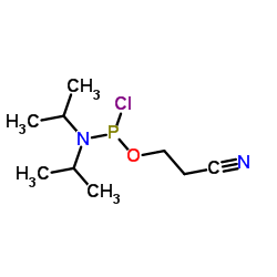 2-氰乙基N,N-二异丙基氯亚磷酰胺 结构式