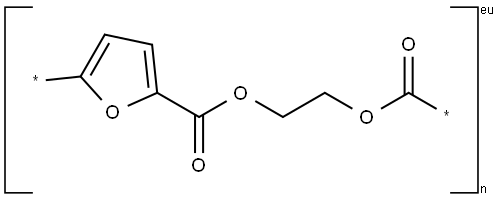 聚2,5-呋喃二甲酸乙二醇酯 结构式