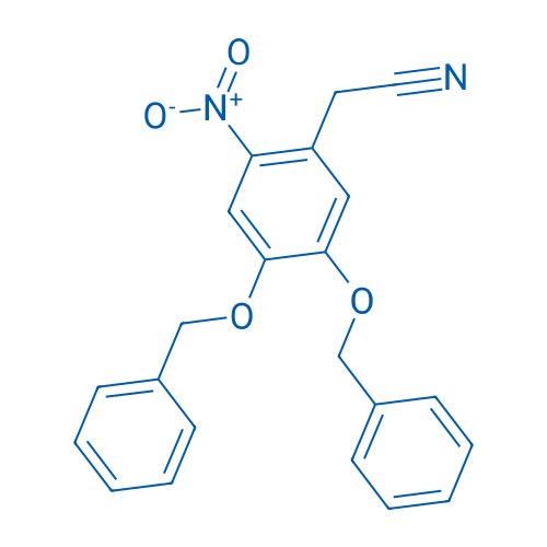 2-(4,5-双(苄氧基)-2-硝基苯基)乙腈 结构式