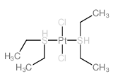 反式双(二乙基硫)二氯化铂(II) 结构式