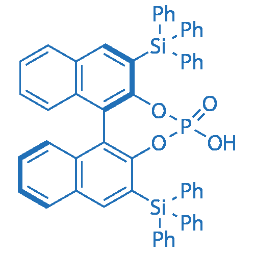 R-3,3’-二(三苯基硅基)联萘酚膦酸酯 结构式