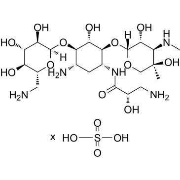 硫酸异帕米星 结构式