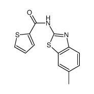 N-(6-甲基-2-苯并噻唑)-2-噻吩羧酰胺 结构式