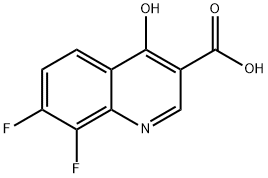 7,8-二氟-4-羟基喹啉-3-羧酸 结构式