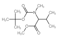 (S)-2-((叔丁氧基羰基)(甲基)氨基)-3-甲基丁酸甲酯 结构式