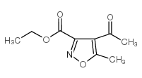 4-乙酰基-5-甲基异恶唑-3-甲酸乙酯 结构式