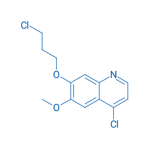 4-氯-7-(3-氯丙氧基)-6-甲氧基喹啉 结构式