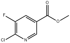 6-氯-5-氟吡啶-3-羧酸甲酯 结构式