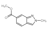 2-甲基-2H-吲唑-6-羧酸甲酯 结构式