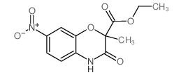 ETHYL 2-METHYL-7-NITRO-3-OXO-3,4-DIHYDRO-2H-1,4-BENZOXAZINE-2-CARBOXYLATE 结构式