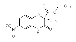 ETHYL 2-METHYL-6-NITRO-3-OXO-3,4-DIHYDRO-2H-1,4-BENZOXAZINE-2-CARBOXYLATE 结构式