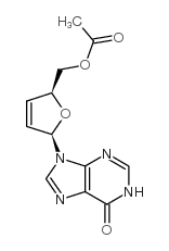 5-乙酰-2',3'-双脱氧双脱氢肌苷 结构式