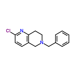 2-氯-5,6,7,8-四氢-6-(苯基甲基)-1,6-萘啶 结构式