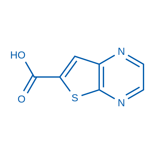 噻吩并[2,3-b]吡嗪-6-甲酸 结构式