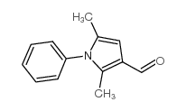 2,5-二甲基-1-苯基吡咯-3-羰醛 结构式